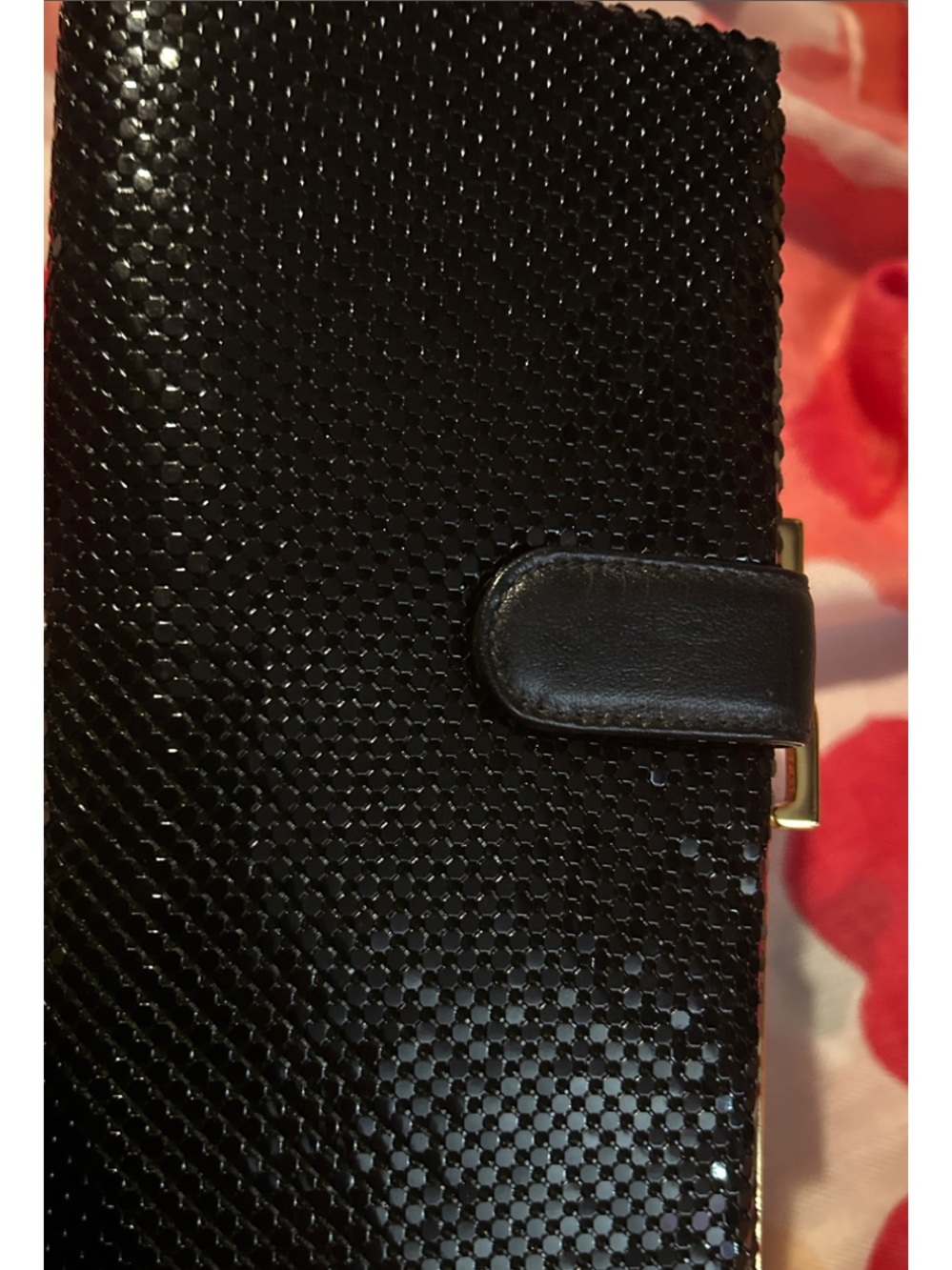 Whiting & Davis Black Long Mesh Evening Wallet or Clutch  W/ Kisslock made in US - Picture 5 of 9